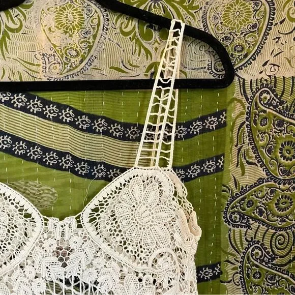 NWT For Love & Lemons Ivory Maldives Crochet Mini Dress/ Cover-Up Size Medium - Picture 5 of 15